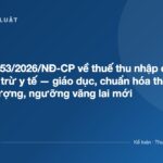 Nghị định 253/2026/NĐ-CP về thuế thu nhập cá nhân: giảm trừ y tế — giáo dục, chuẩn hóa thuế chuyển nhượng, ngưỡng vãng lai mới - ketoanthue.net
